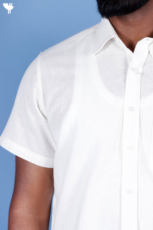 Regular Fit Khaadi Cotton Men’s Half  Sleeved Shirt